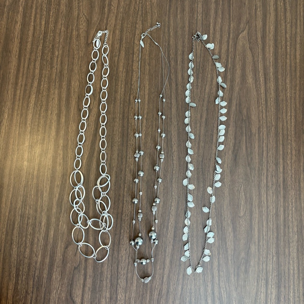 New York & Company Silver Necklace Collection